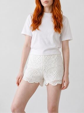 Boho White Lace Shorts